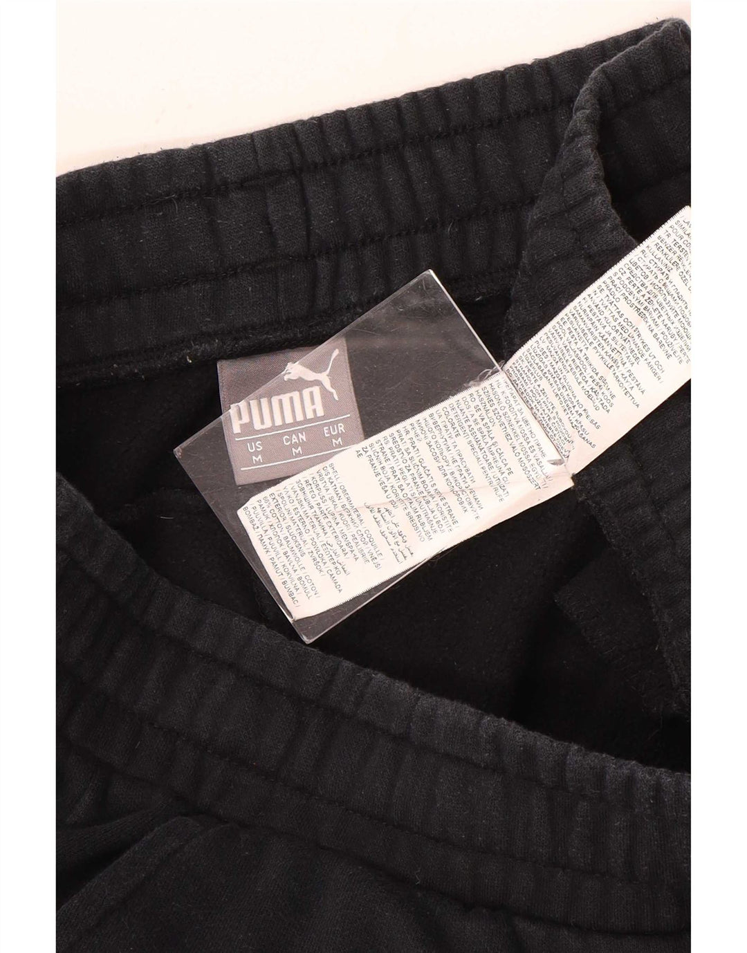Pantaloni de trening Puma pentru bărbați Joggeri, bumbac mediu negru
