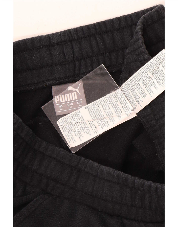 Pantaloni de trening Puma pentru bărbați Joggeri, bumbac mediu negru