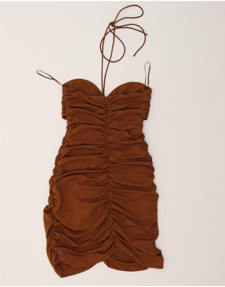 Rochie Bodycon pentru Damă Zara UK 12 Maro Mediu Poliester