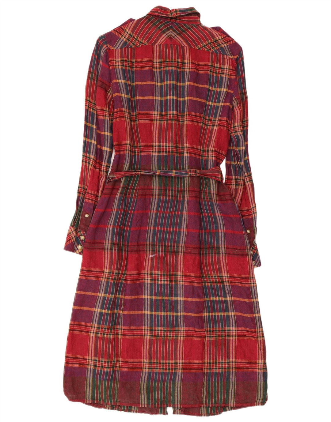 RALPH LAUREN Rochie cămașă militară pentru femei US 4 Small Red Check In