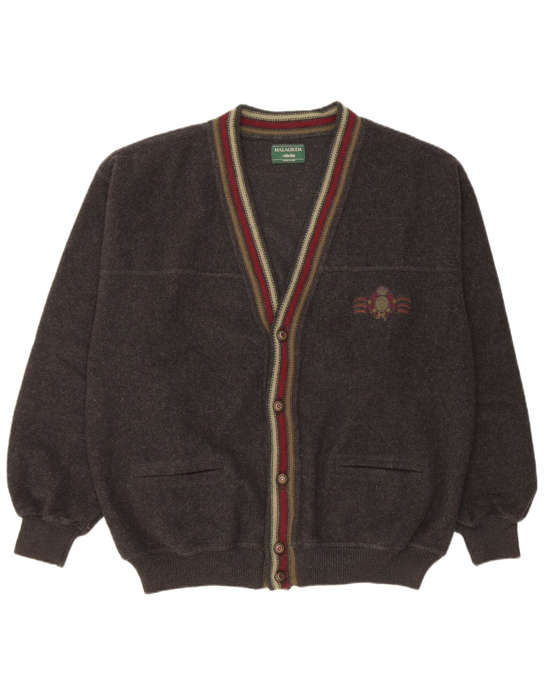 Pulover cardigan pentru bărbați Malagrida XL Lână neagră