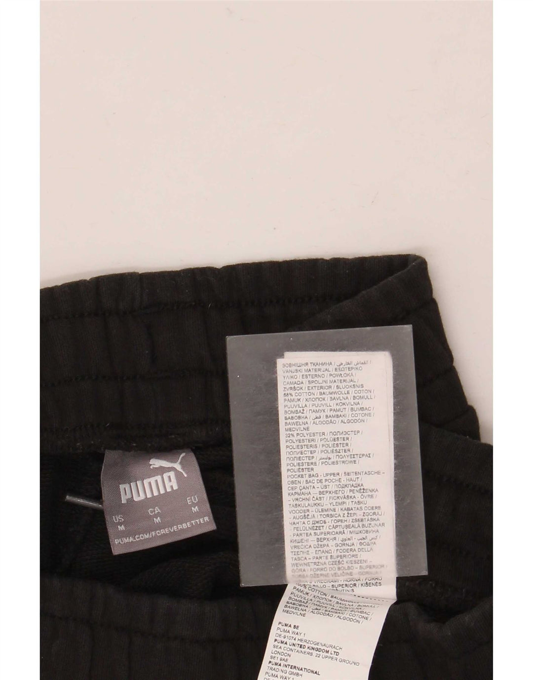 Pantaloni scurți sport Puma pentru bărbați, bumbac mediu negru