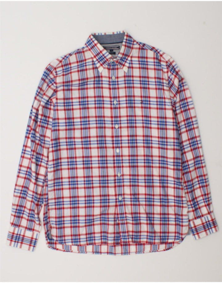 Cămașă personalizată pentru bărbați Tommy Hilfiger, bumbac cu carouri multicolore