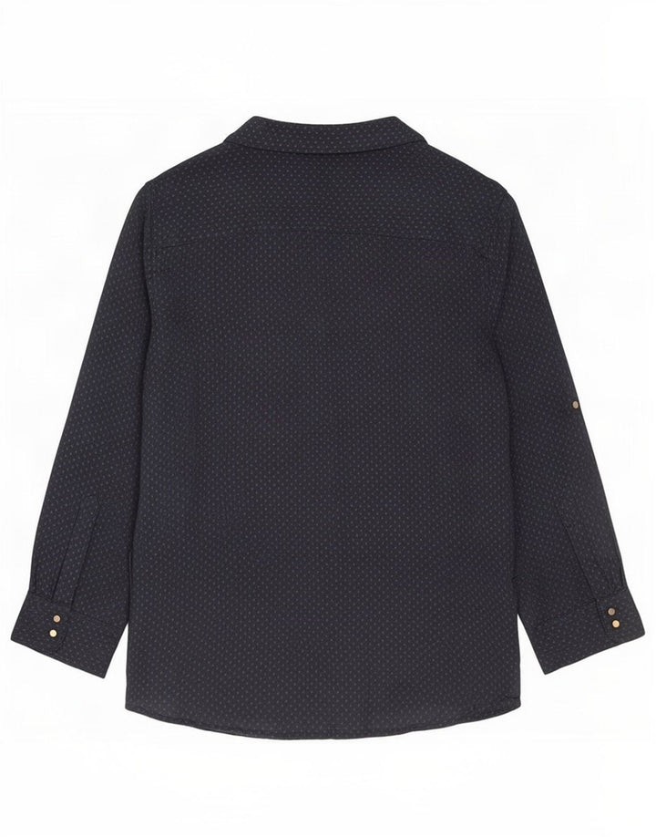 Bluză pentru femei Zara cu mâneci 3/4 UK 14 Medium bleumarin pete