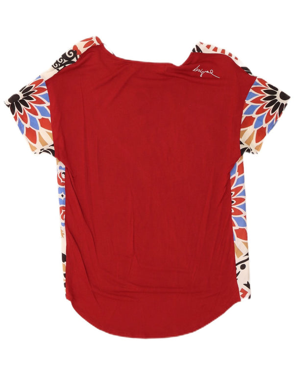 Bluză Desigual Femei Top UK 10 Small Red Floral Viscose