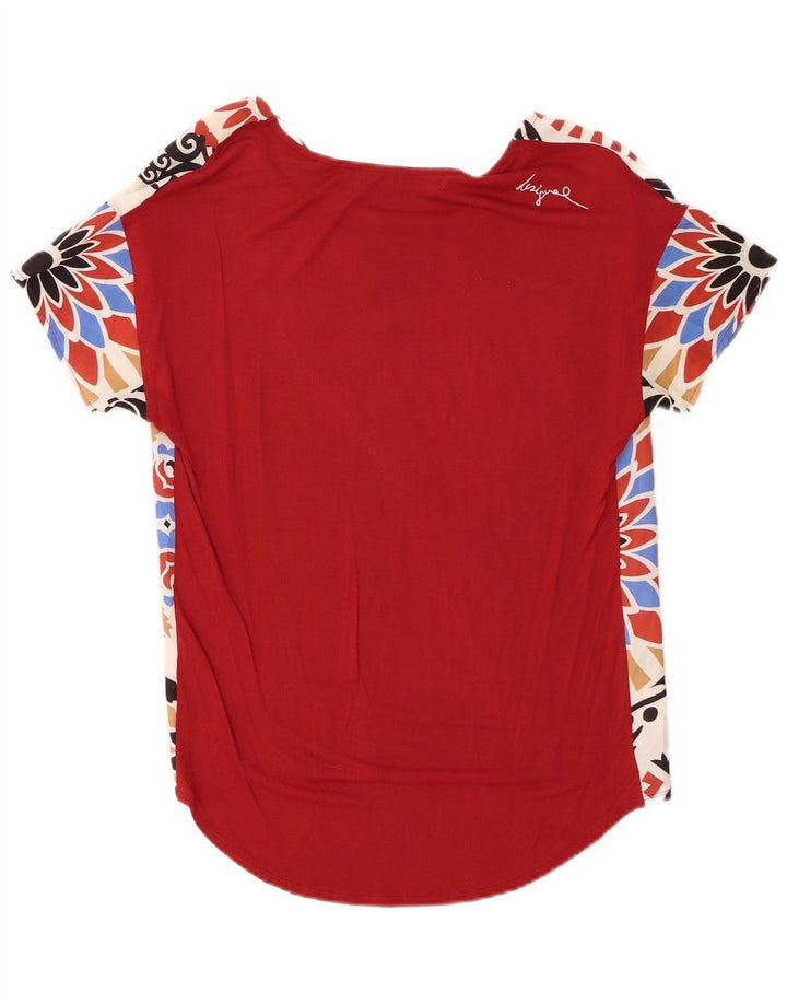 Bluză Desigual Femei Top UK 10 Small Red Floral Viscose