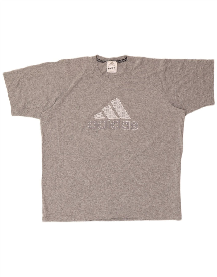 Tricou grafic ADIDAS pentru bărbați Top XL bumbac cu pete gri