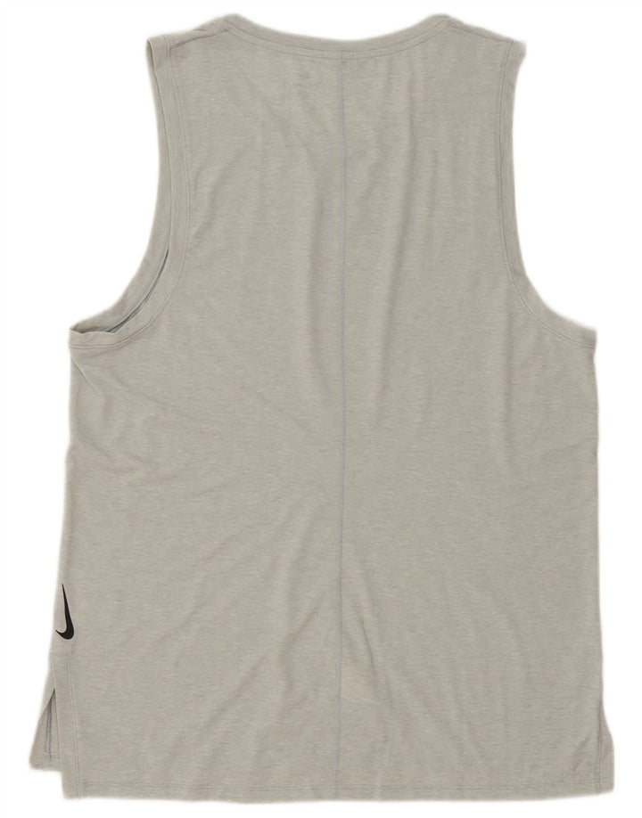 Vestă subțire Dri Fit Nike pentru bărbați, mare, gri, poliester