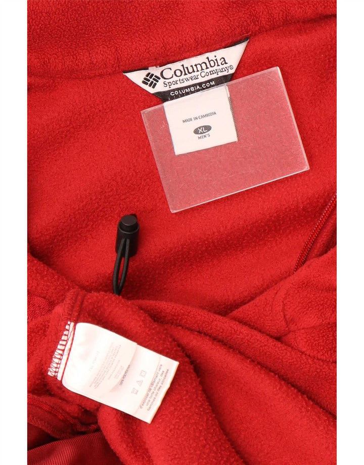 Jachetă fleece Columbia pentru bărbați UK 42 XL poliester roșu