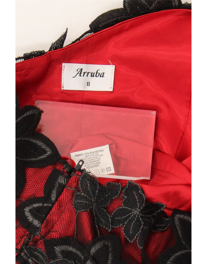 Top Crop pentru femei Arruba cu un umăr UK 8 Small Red Floral Poliester