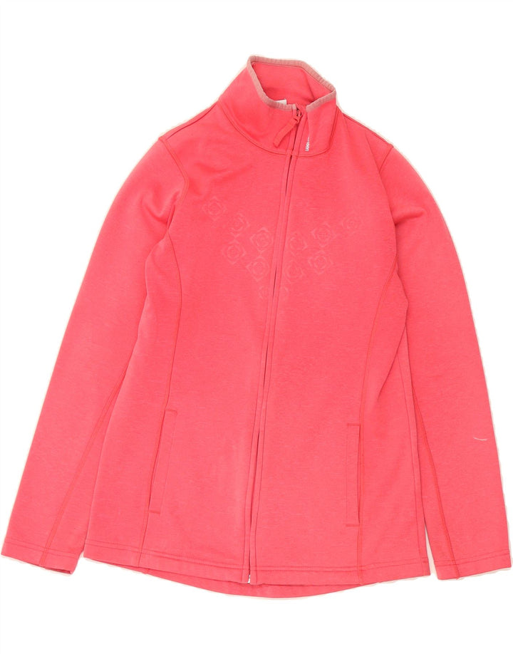 HELLY HANSEN Womens Tracksuit Top Jacket UK 14 Medium Pink Geometric Vintage Helly Hansen and Second-Hand Helly Hansen from Messina Hembry 