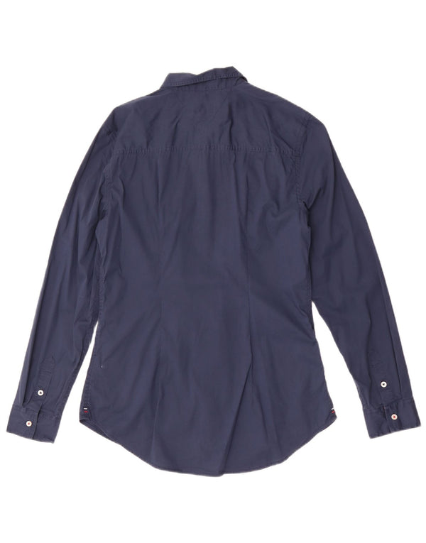Cămașă Tommy Hilfiger pentru femei UK 14 mare, albastru bleumarin, bumbac