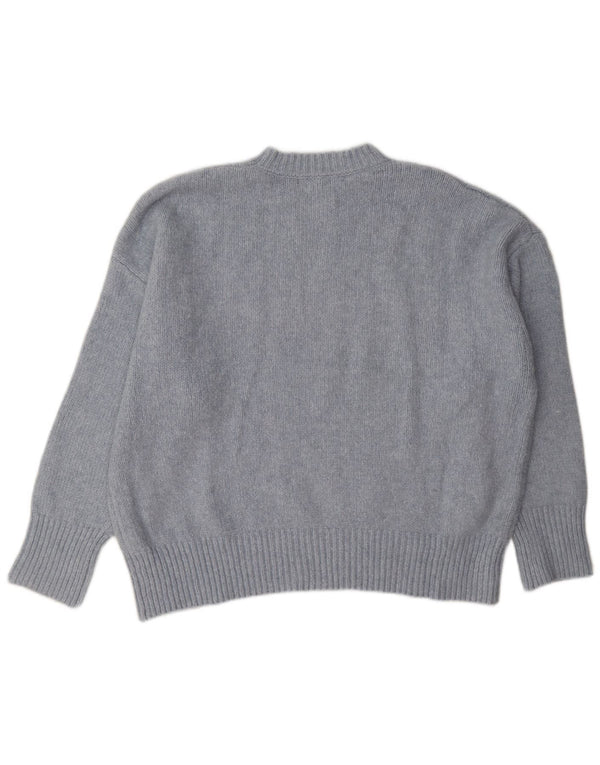 Pulover supradimensionat pentru femei Zara, cu gâtul turn, UK 10, poliester, gri mic