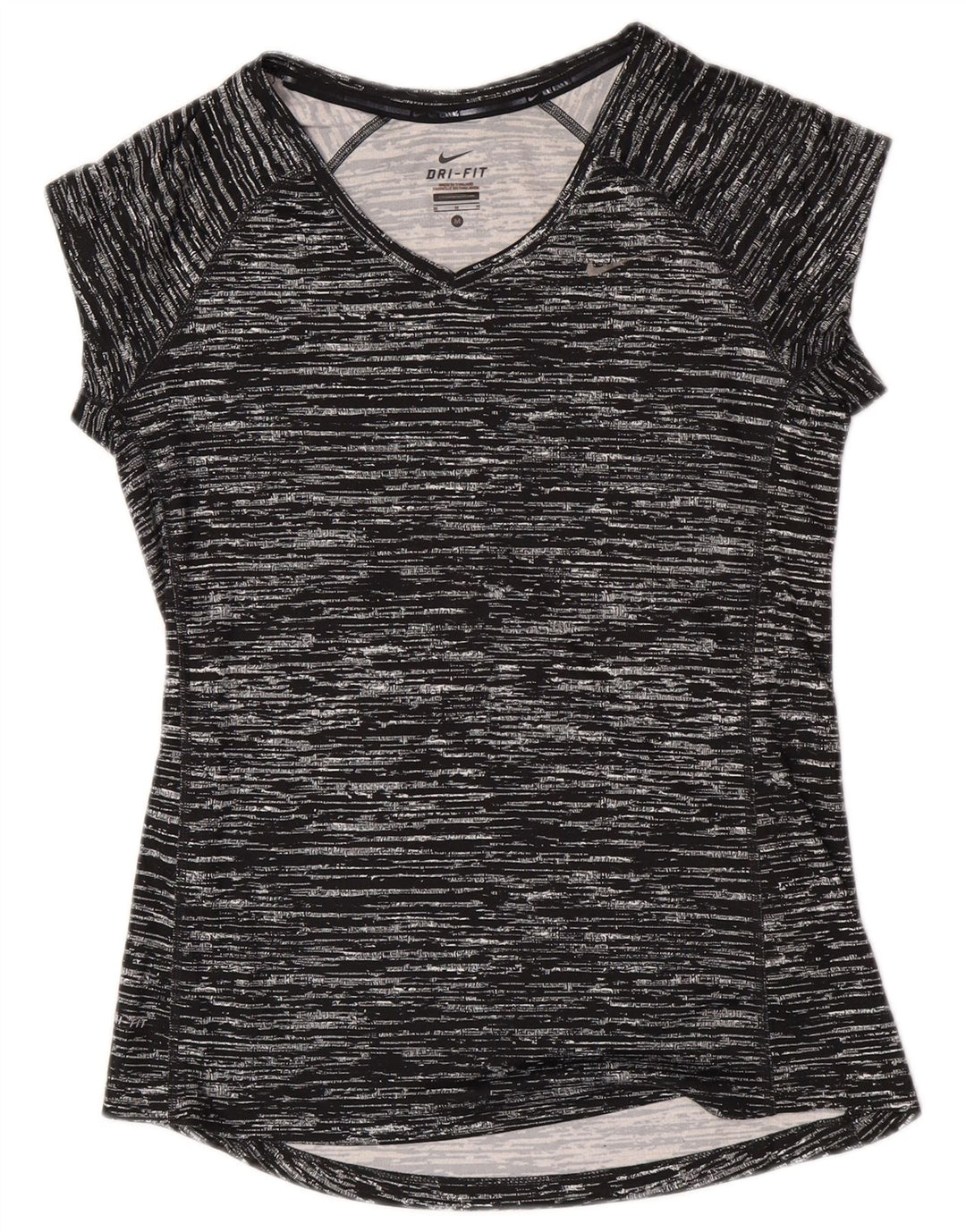 Tricou Nike Dri Fit pentru femei Top UK 12 Medium Black Flecked Poliester