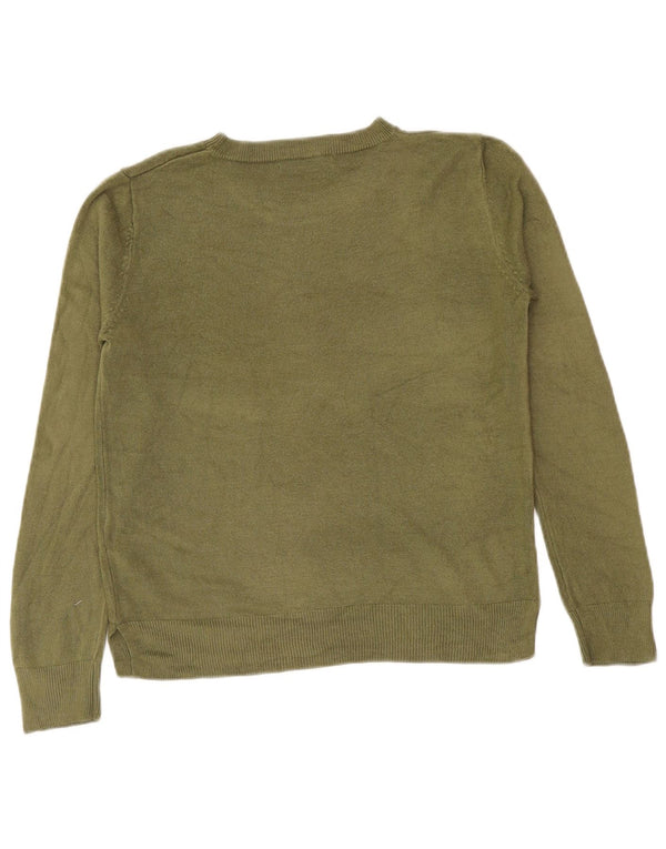 Pulover pentru femei Marks & Spencer cu decolteu triplu UK 10 Mic verde acrilic