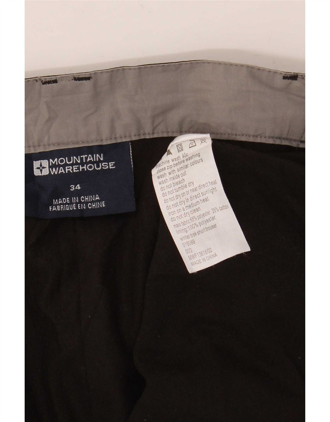 Pantaloni cargo drepti pentru bărbați Mountain Warehouse L34 L30 Poliester negru