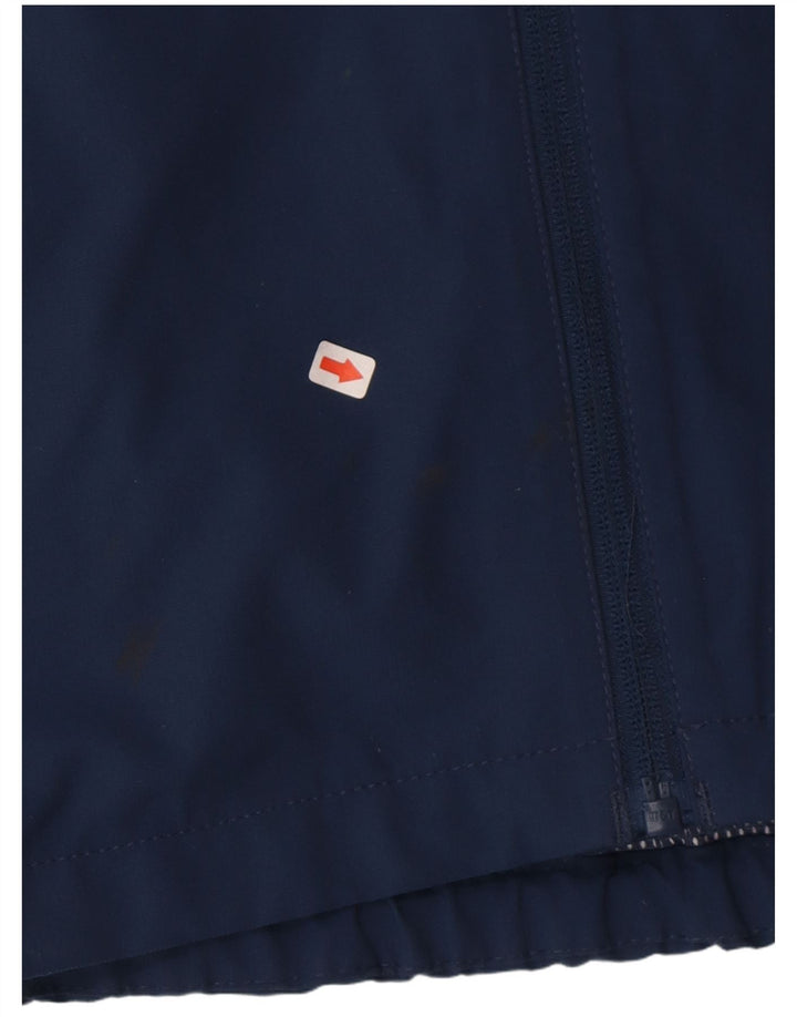 Jack Wolfskin Jachetă de ploaie cu glugă pentru băieți 13-14 ani, poliester bleumarin