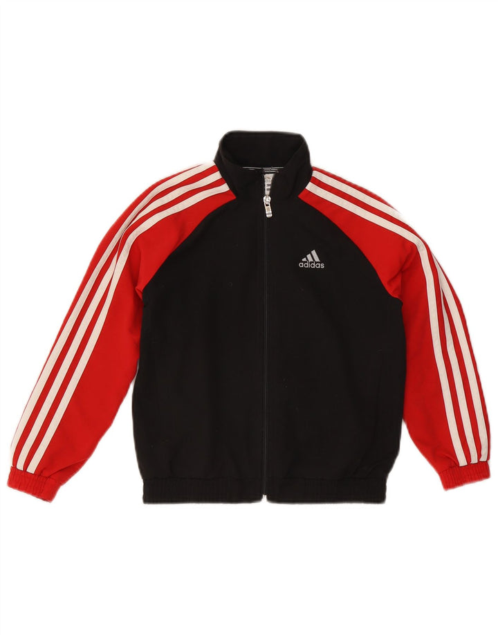 Jachetă adidas Climalite pentru trening pentru băieți 5-6 ani, negru, color block