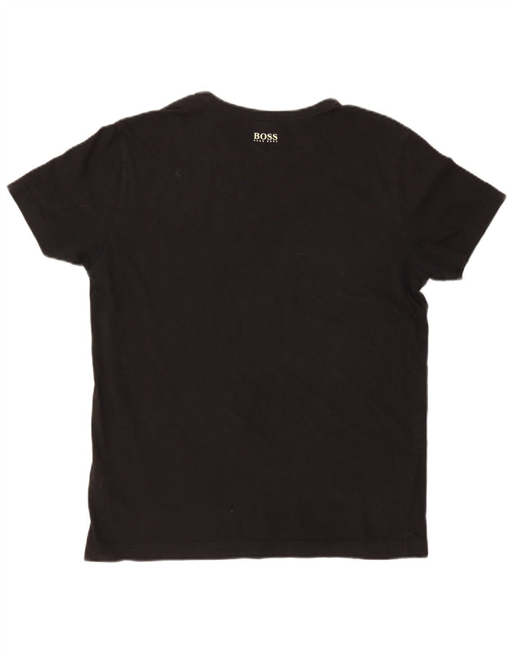 Tricou grafic pentru bărbați Hugo Boss Top Medium Black Bumbac