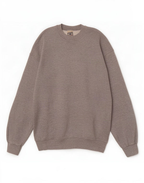 Lee Womens Sweatshirt Jumper UK 14 Medium Grey Flecked Cotton