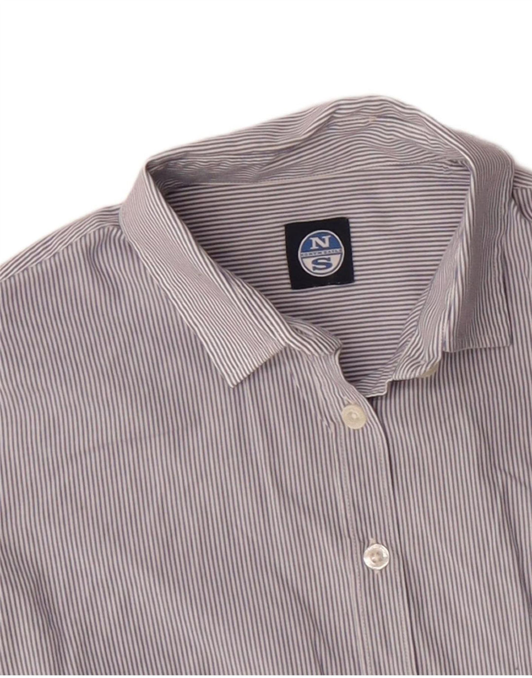 Cămașă North Sails pentru femei UK 10 Small Blue Pinstripe Cotton