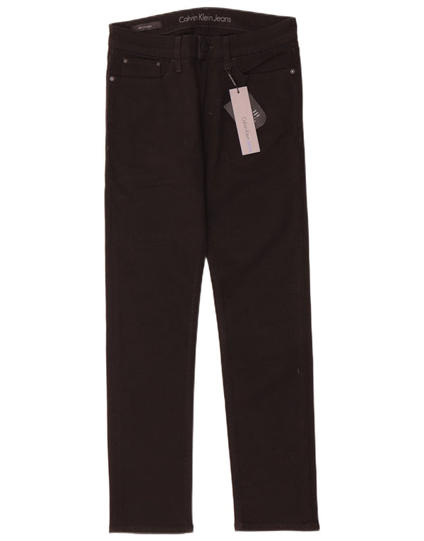 Calvin Klein blugi slim drepte pentru bărbați W28 L30 bumbac negru