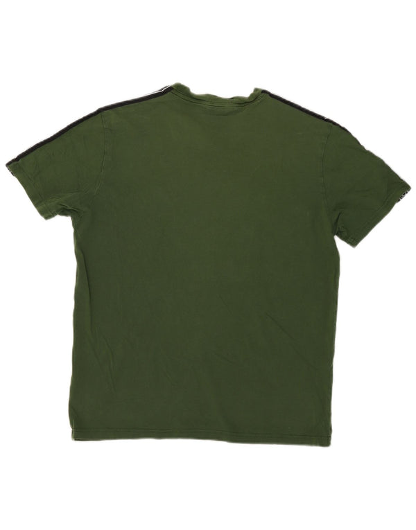 Tricou grafic pentru bărbați Champion Top Medium Green Colorblock