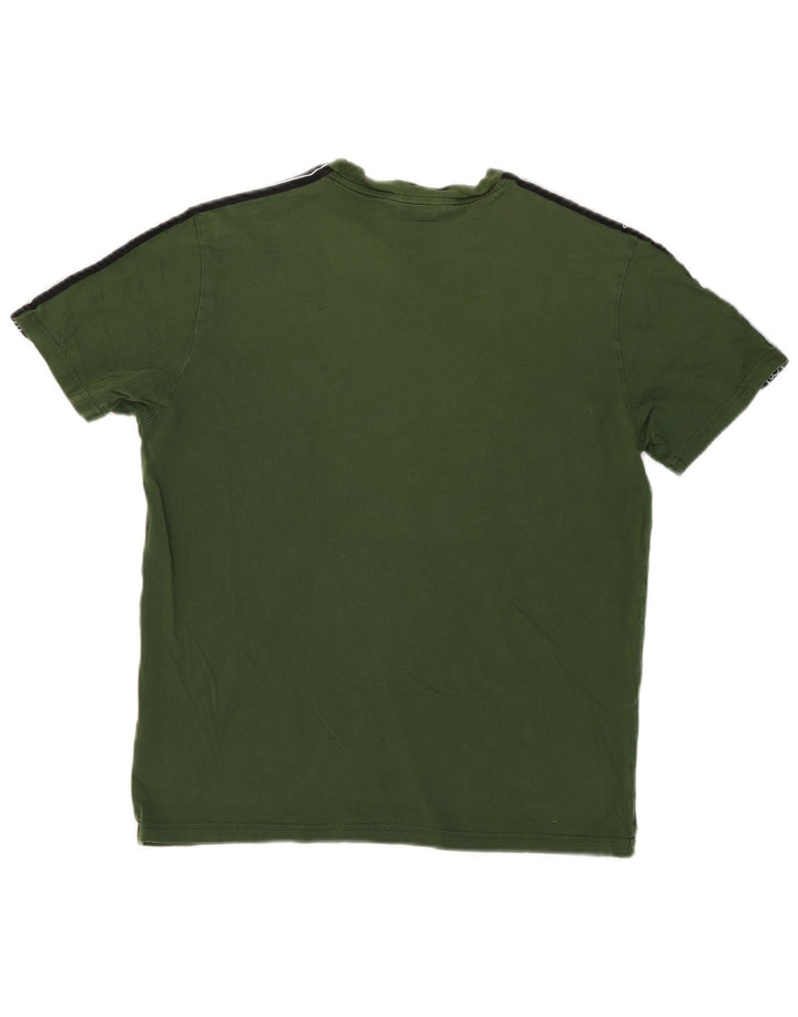 Tricou grafic pentru bărbați Champion Top Medium Green Colorblock