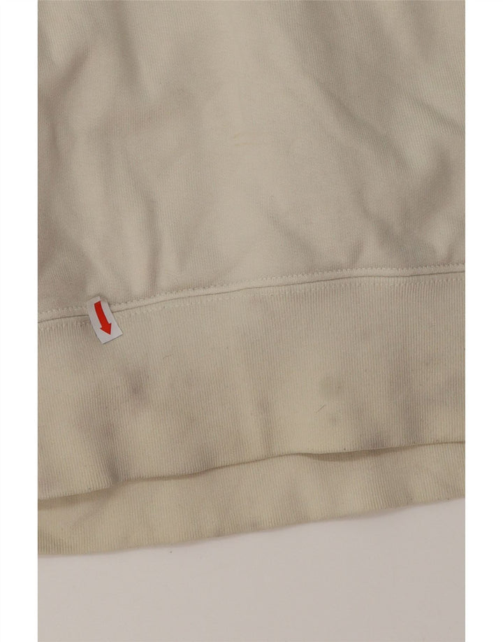 Pulover ADIDAS pentru femei, UK 14, bumbac alb, mediu