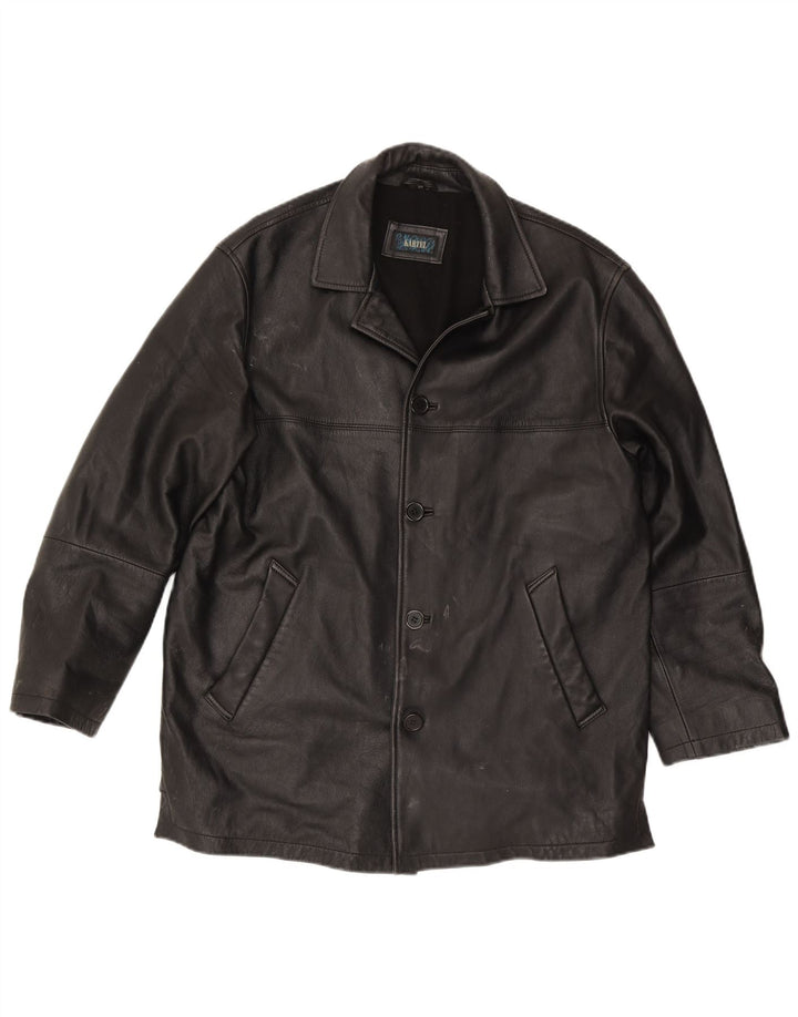 Jachetă din piele pentru bărbați Kartel UK 40 Large Black