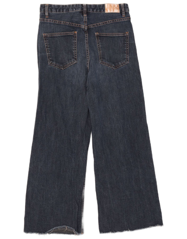 Blugi de damă Zara cu picioare largi EU 40 Mediu L30 L25 Bumbac albastru