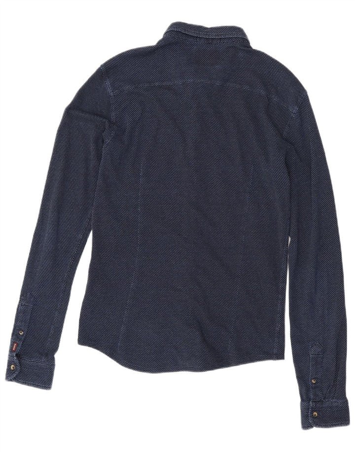 Cămașă pentru bărbați Scotch & Soda, bumbac cu pete, albastru marin mediu