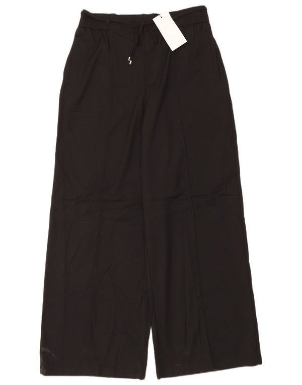 Pantaloni chino pentru femei cu talie înaltă Zara, cu picioare largi, L30 L32 Negru