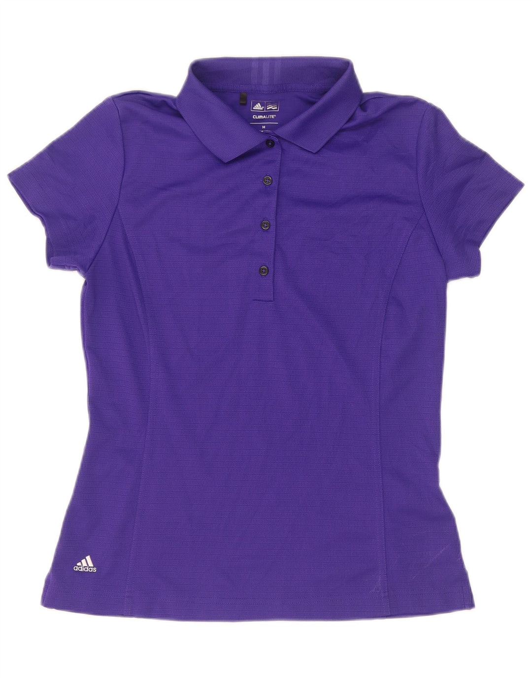 Tricou polo Adidas Climalite pentru femei UK 12 Poliester violet mediu
