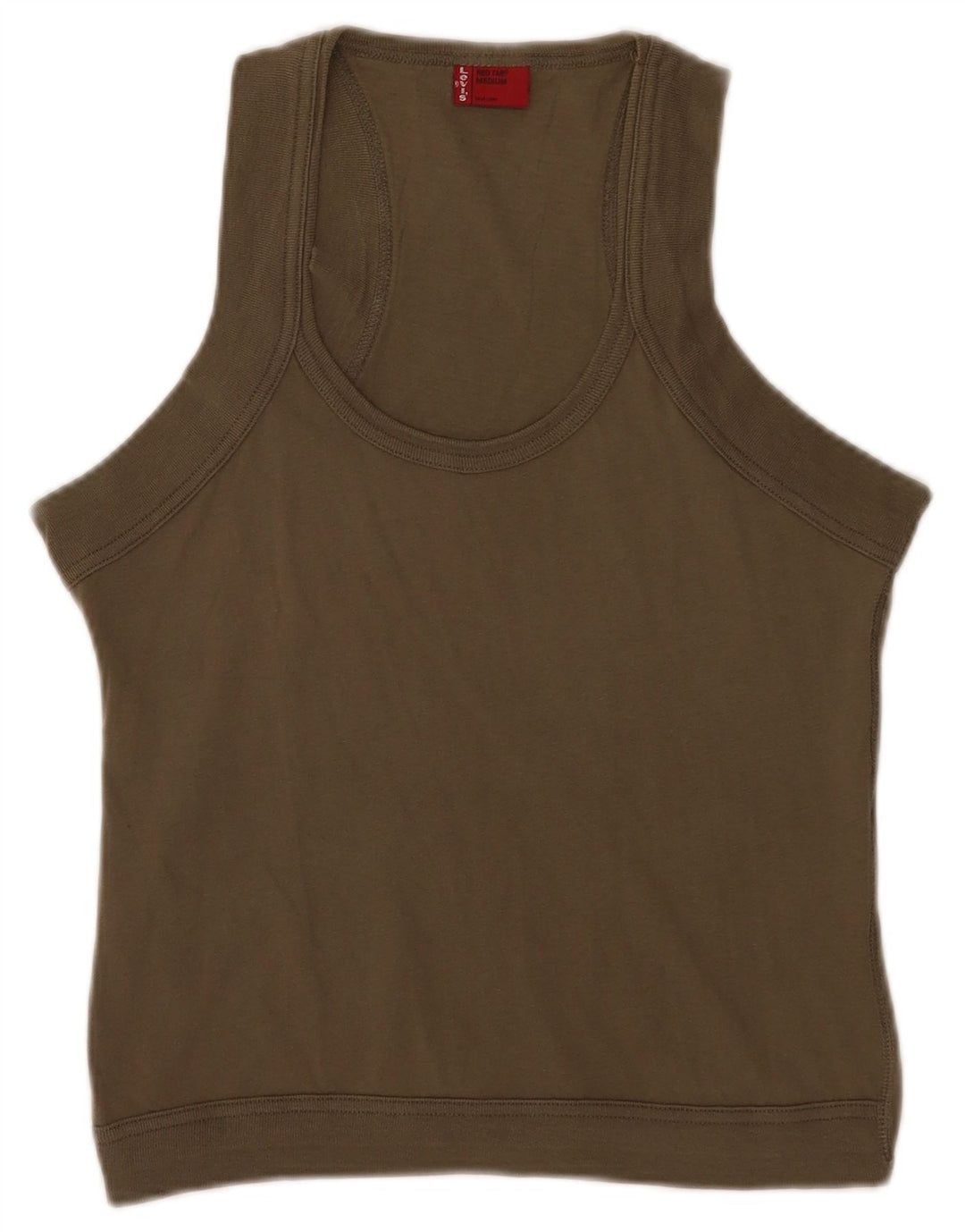 Vest Vest Top Femei Levi's UK 12 Medium Khaki Bumbac