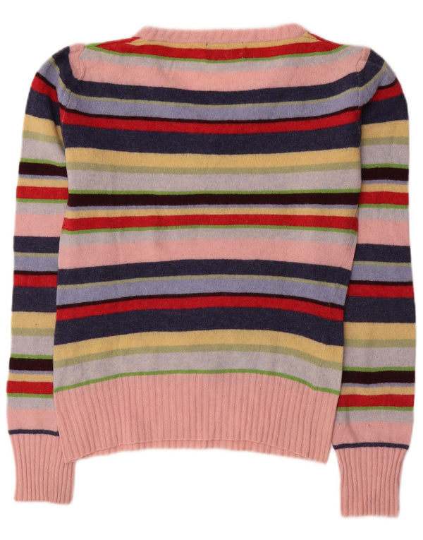 Pulover cu decolteu în V Kappa pentru femei UK 12 Medium, multicolor, în dungi