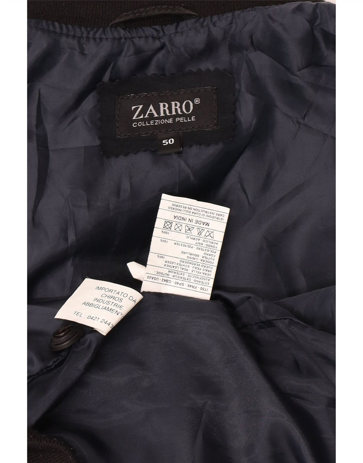 Jachetă Bomber de piele intoarsa pentru barbati Zarro IT 50, mare, neagra
