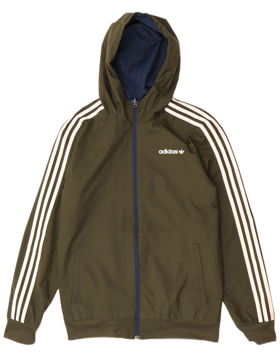 Jachetă reversibilă cu glugă pentru bărbați Adidas UK 36 Poliester kaki mic