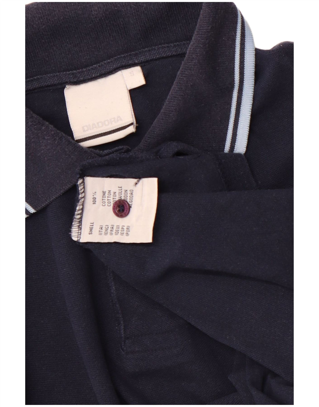 Tricou polo pentru bărbați Diadora, Bumbac, Albastru Marin mic