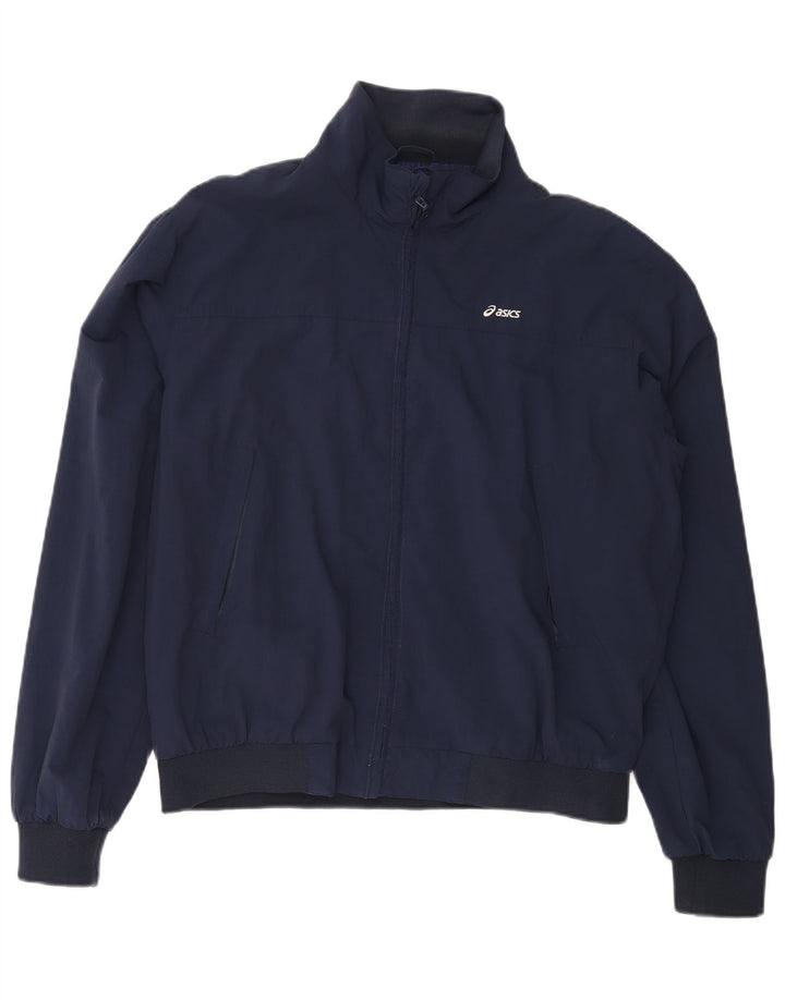 Bomber pentru bărbați ASICS UK 40, mare, nailon, albastru