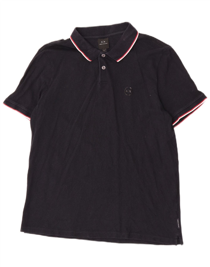 Cămașă polo pentru bărbați Armani Exchange XL bumbac negru