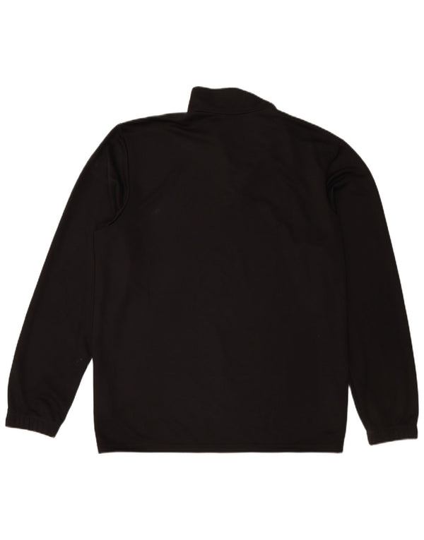 Adidas Climalite Mens Zip Neck Pullover Trening Top XL Negru Poliester