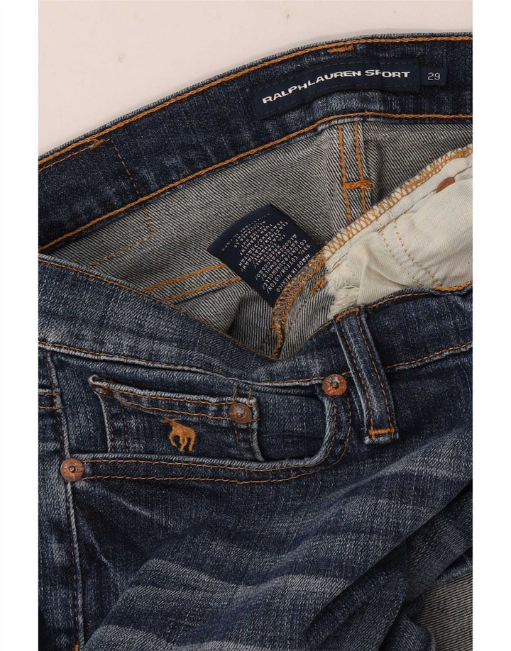 Pantaloni scurți din blugi pentru femei Ralph Lauren W29, bumbac albastru mediu