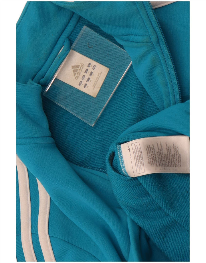 Jachetă de top pentru trening Adidas pentru femei UK 8 Small Blue Poliester