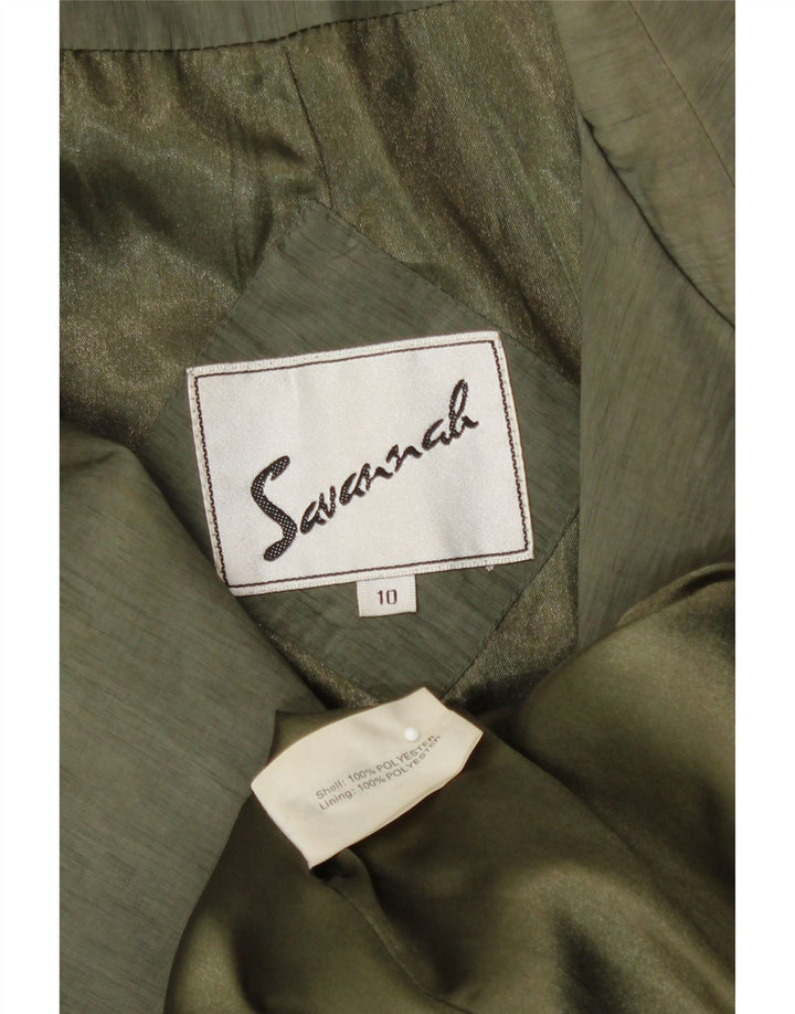 Trench supradimensionat pentru femei Savannah UK 10 Poliester verde mic
