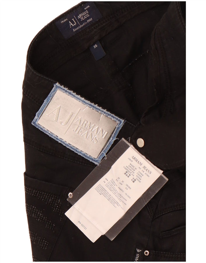 Pantaloni tăiați pentru femei Armani L35 L25 bumbac negru