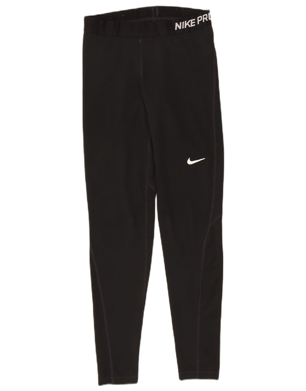 Leggings Nike Dri Fit Graphic pentru femei UK 12 Medium Black