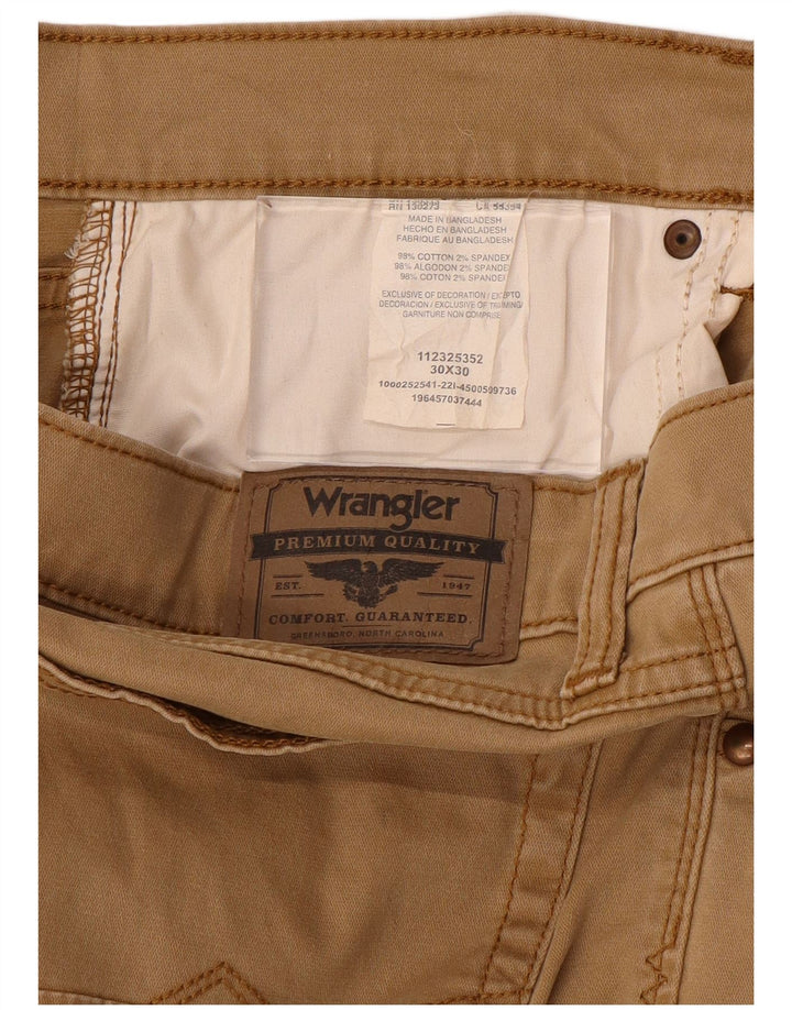 Pantaloni casual drepti pentru bărbați Wrangler W30 L30 bumbac maro