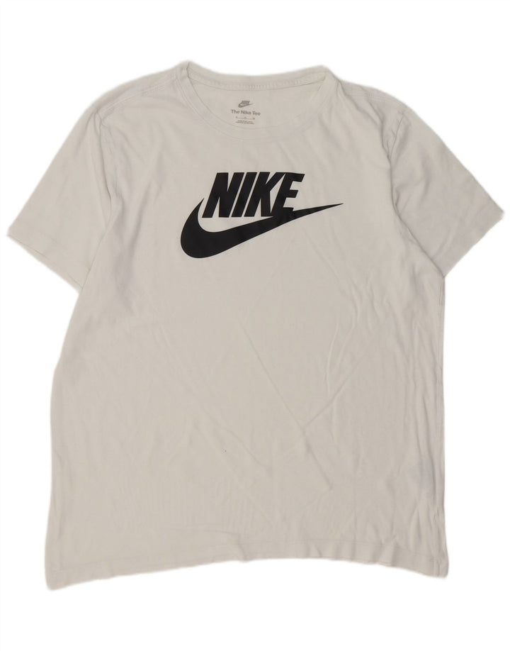 NIKE Mens Graphic T-Shirt Top XL White Cotton