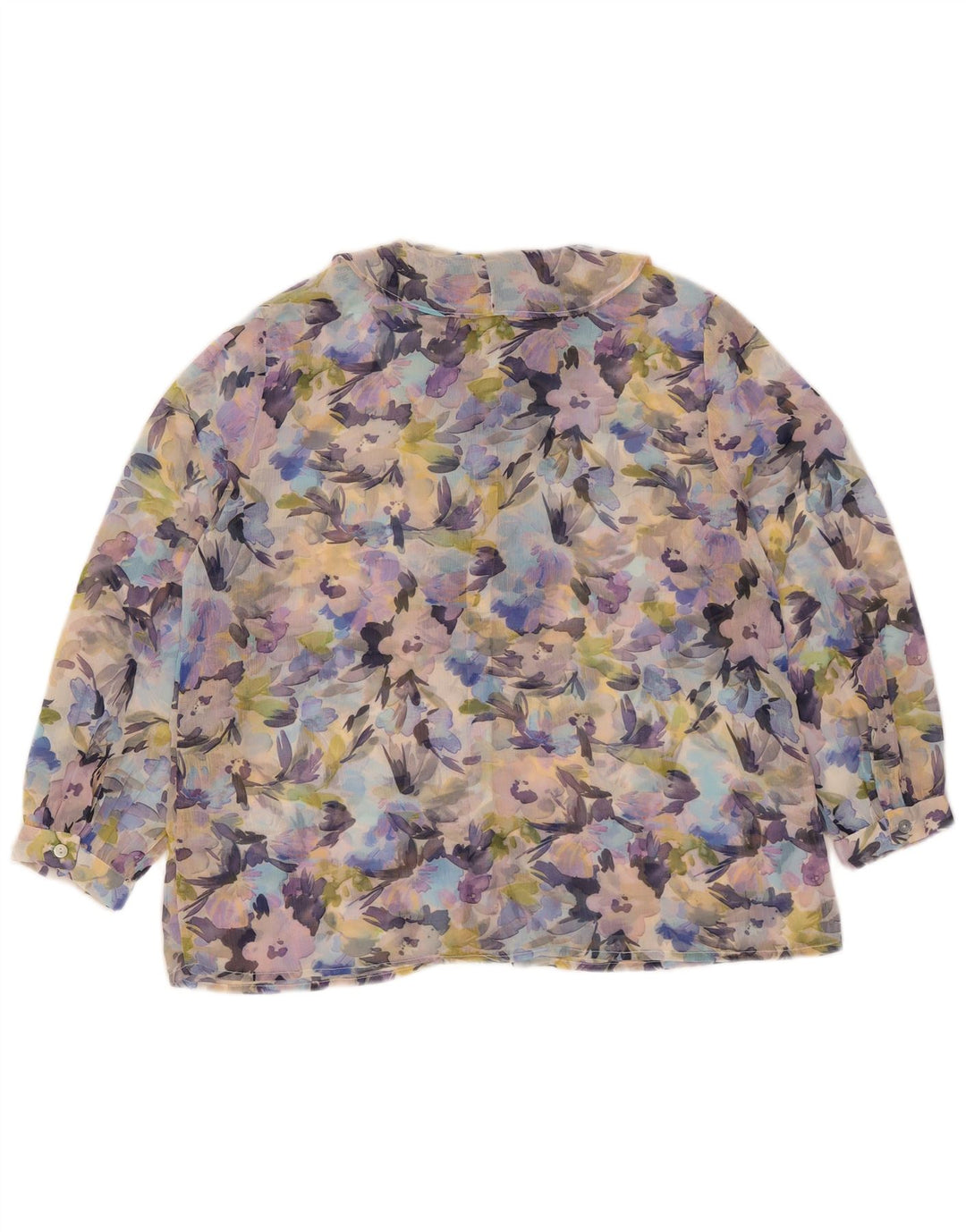 French Connection Bluză cămașă transparentă pentru femei UK 10 Mic Multicolor